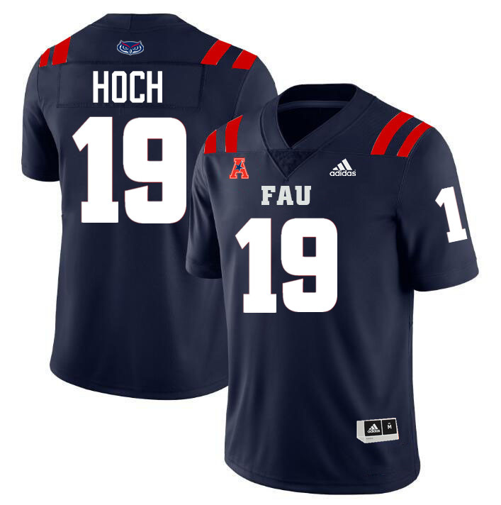 #19 Branden Hoch FAU Jersey,Florida Atlantic Owls Football Jersey,Uniforms,Gears-Navy
